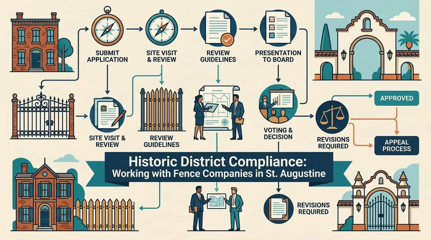 Commercial Fencing in St. Augustine: Navigating Historic District Rules